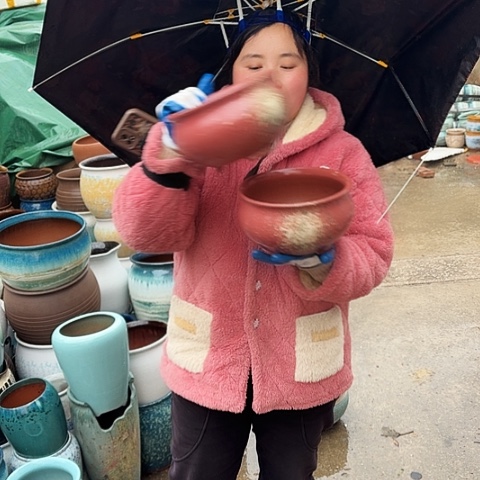 口20高12瑕疵盆子 
