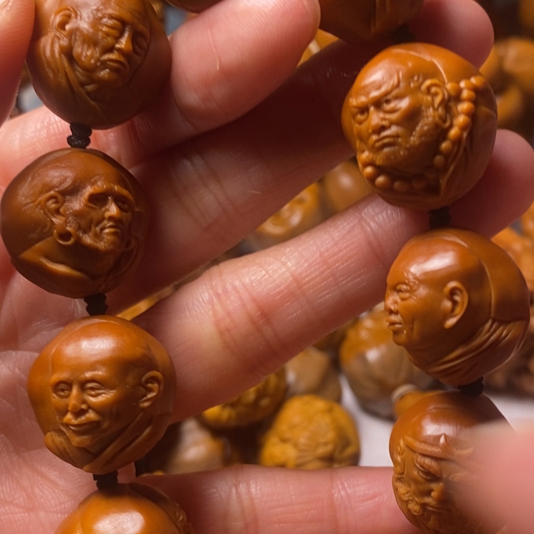 橄榄核手串/手链浮雕十八罗汉