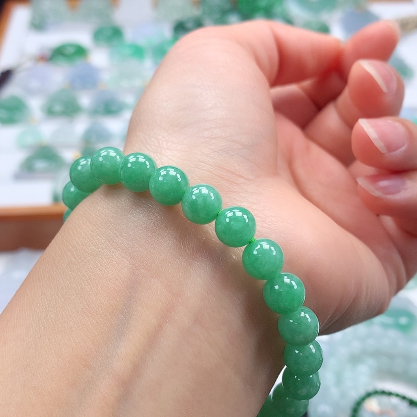 【闪购商品】翡翠手链未镶嵌缅甸天然翡翠