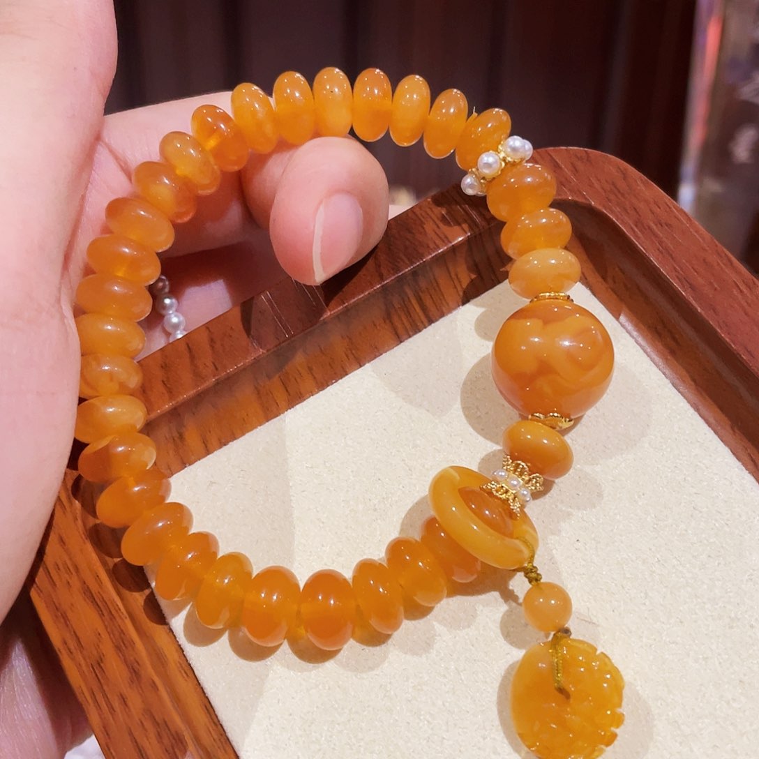 未镶嵌蜜蜡手链手串