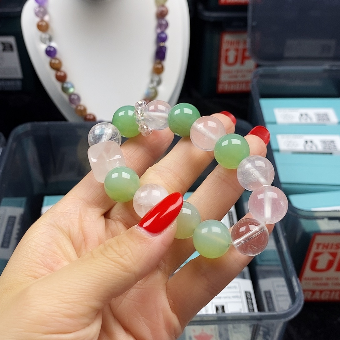 水晶手链银S925镶嵌