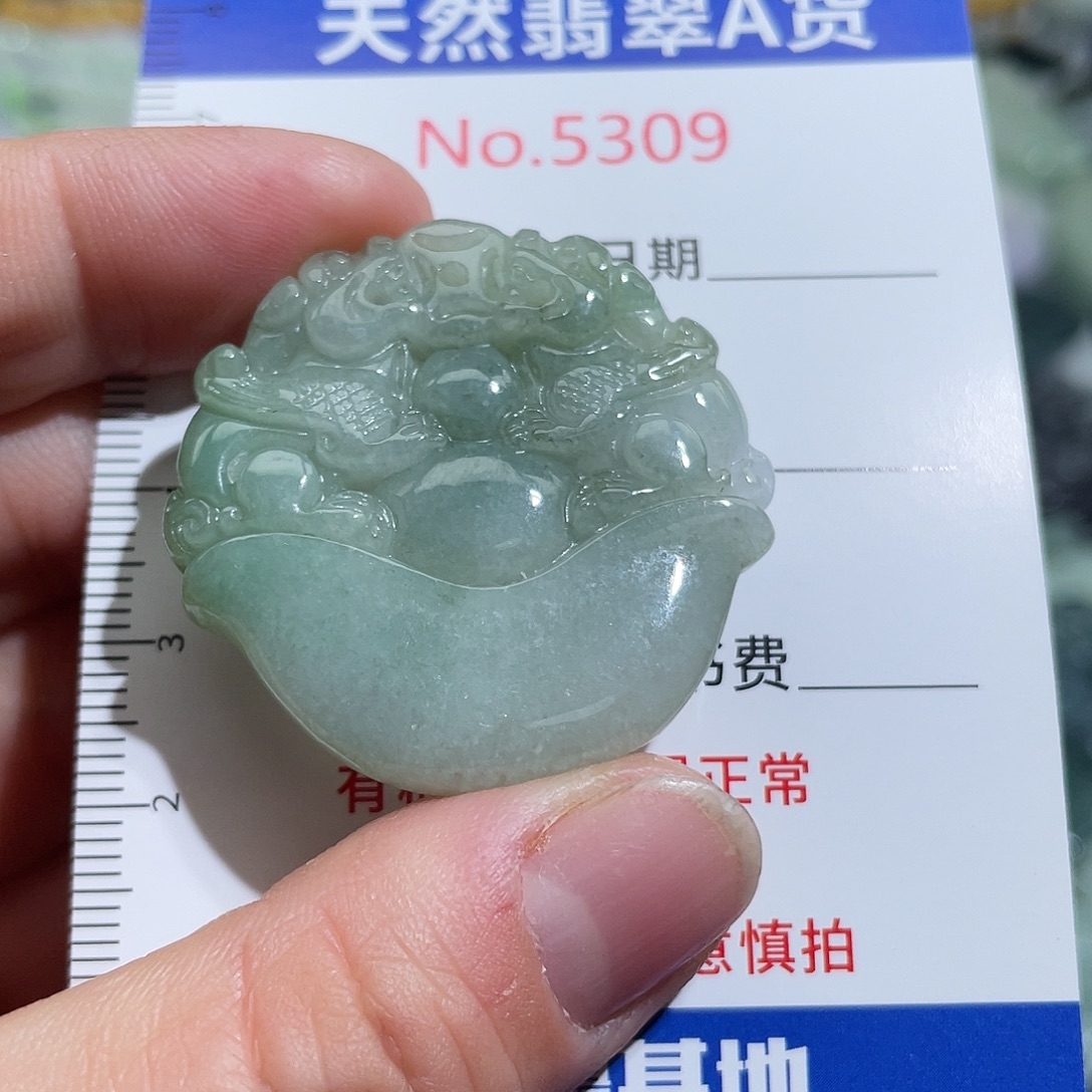 翡翠未镶嵌挂件5309