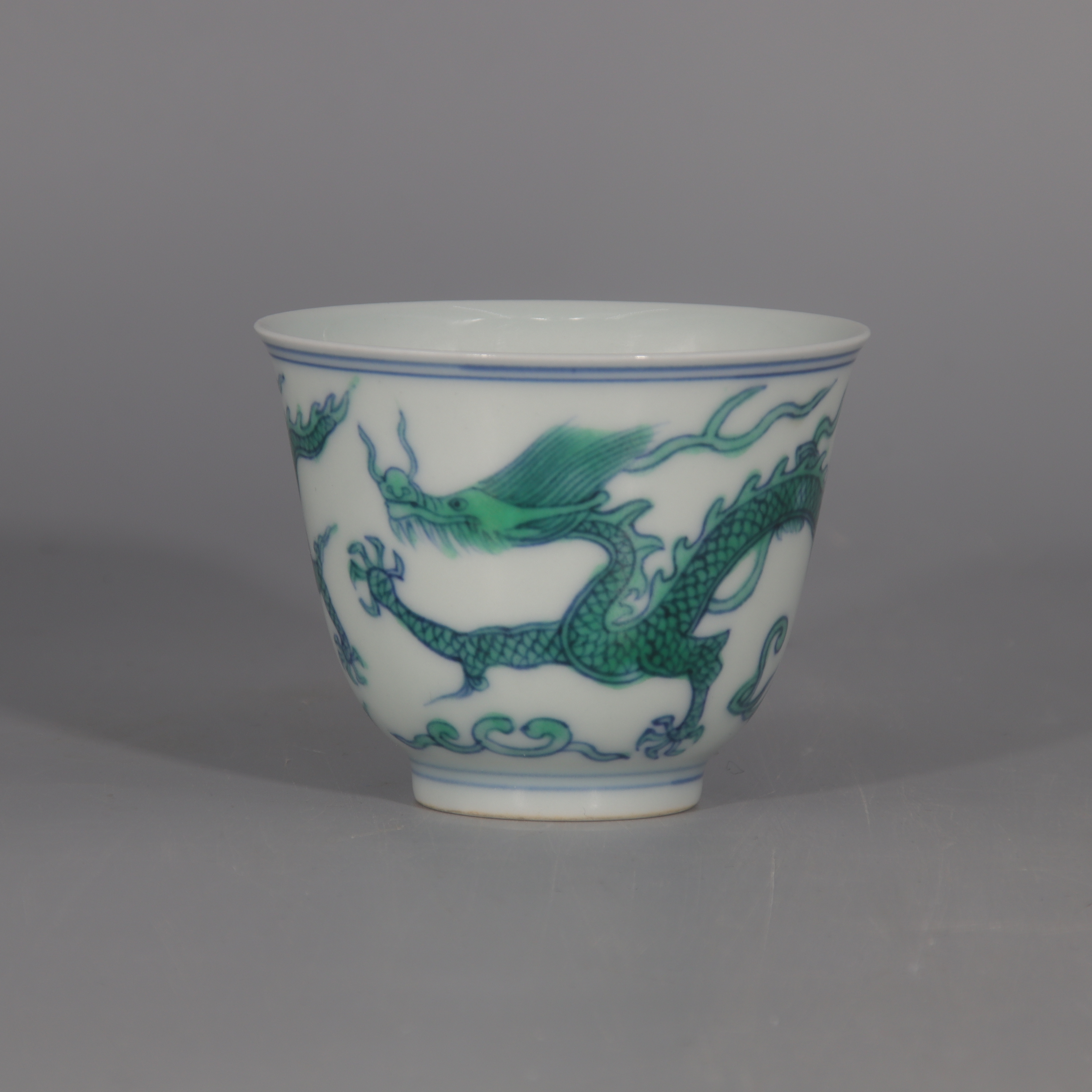 绿彩龙纹杯 H501-206