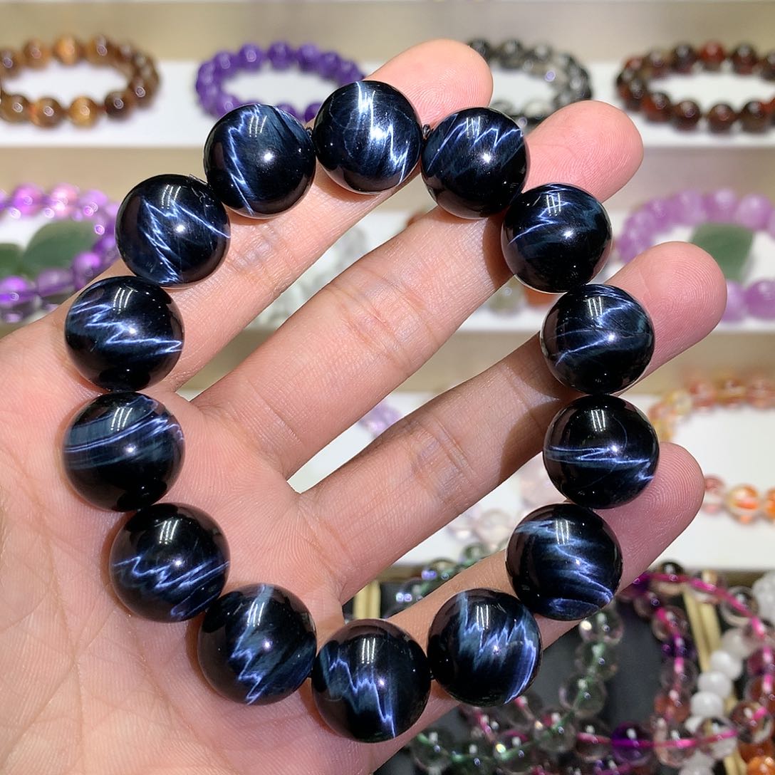 木变石（鹰眼石）手链未镶嵌手链16.3