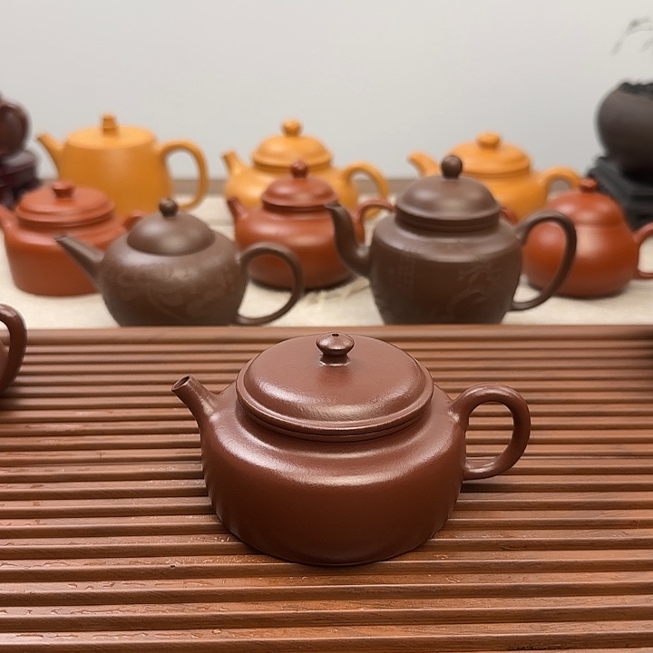 茶壶紫砂半手工德钟100cc