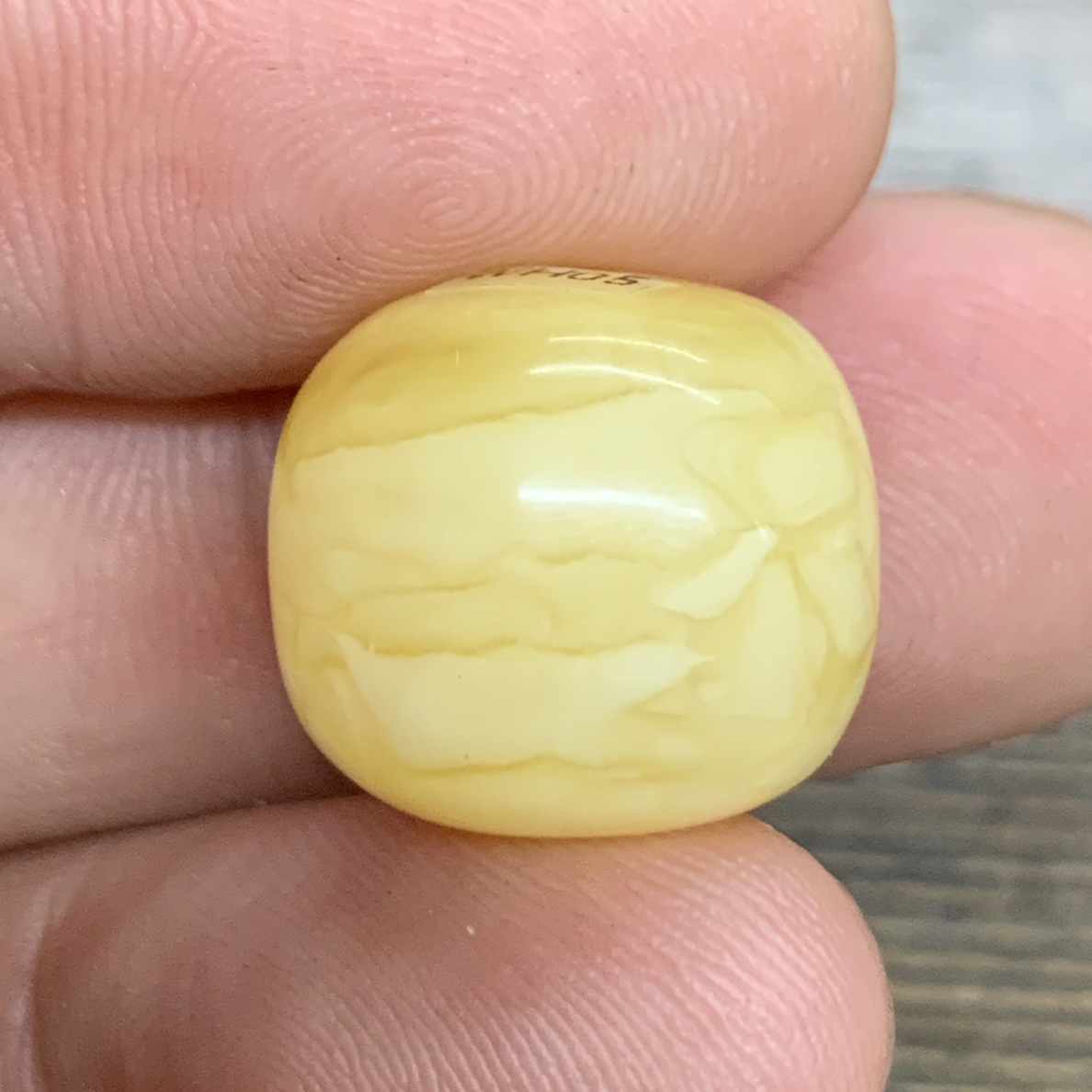 原矿蜜蜡老型15.6x14.1尺寸单颗俄料虎皮白花单珠猴头串配饰WH05