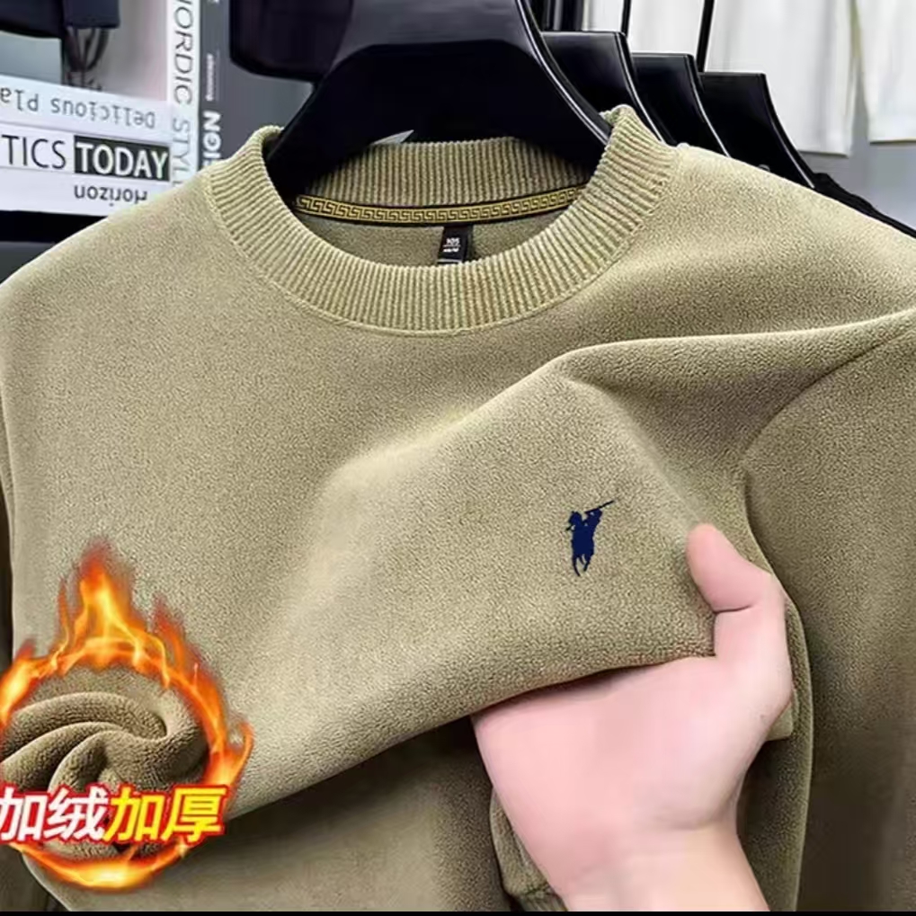 2【柔软亲肤】刺绣工艺 双面奥粒绒 男女同款加绒保暖卫衣