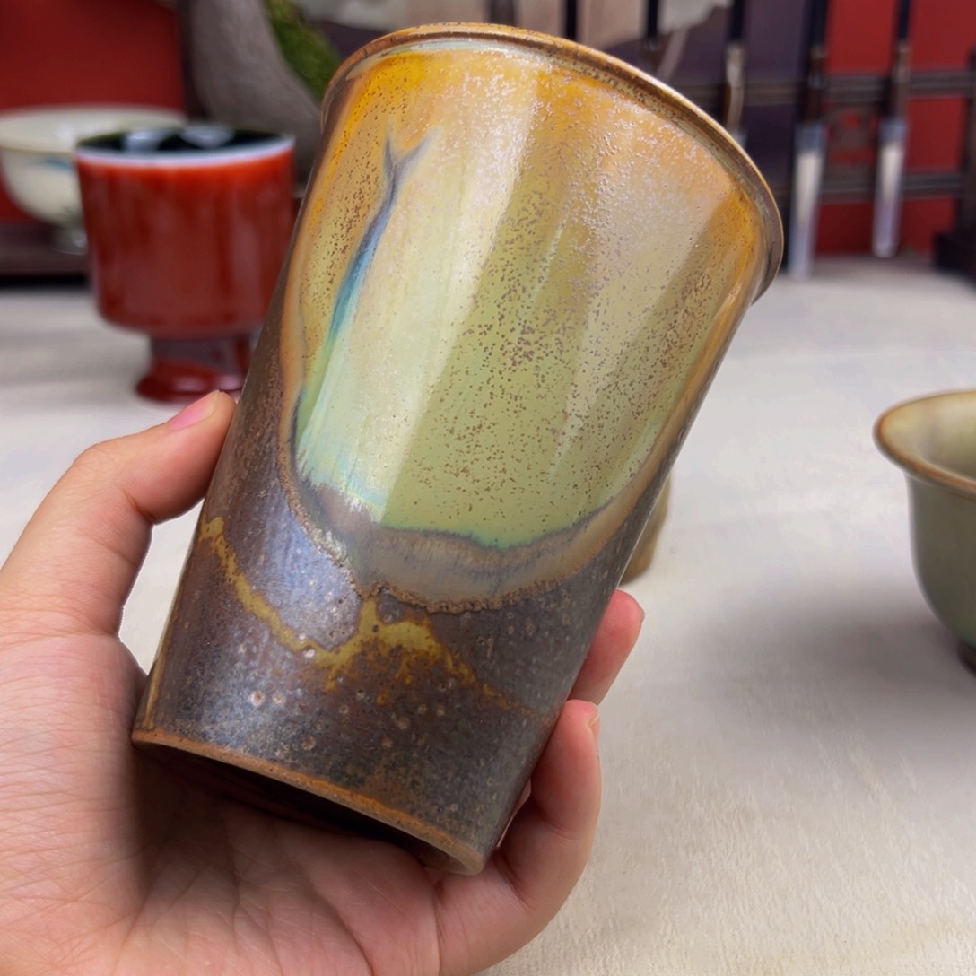 杯子纯手工柴烧主人杯