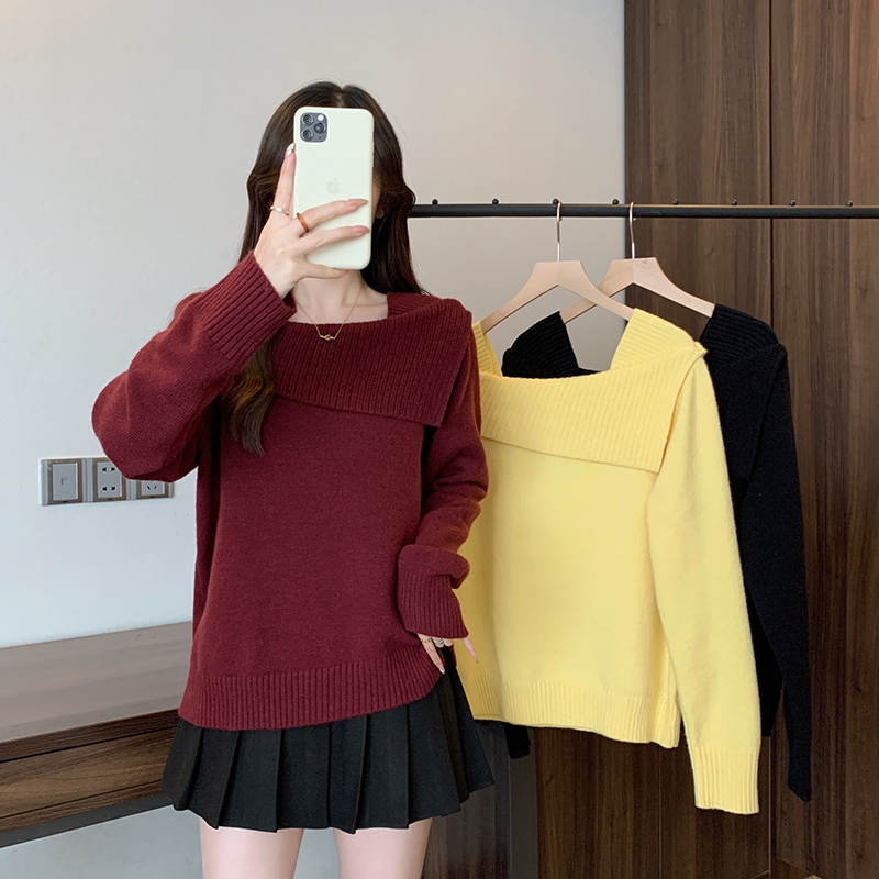 2025秋冬新款胖mm大码女时尚百搭软糯保暖针织上衣毛衣71804