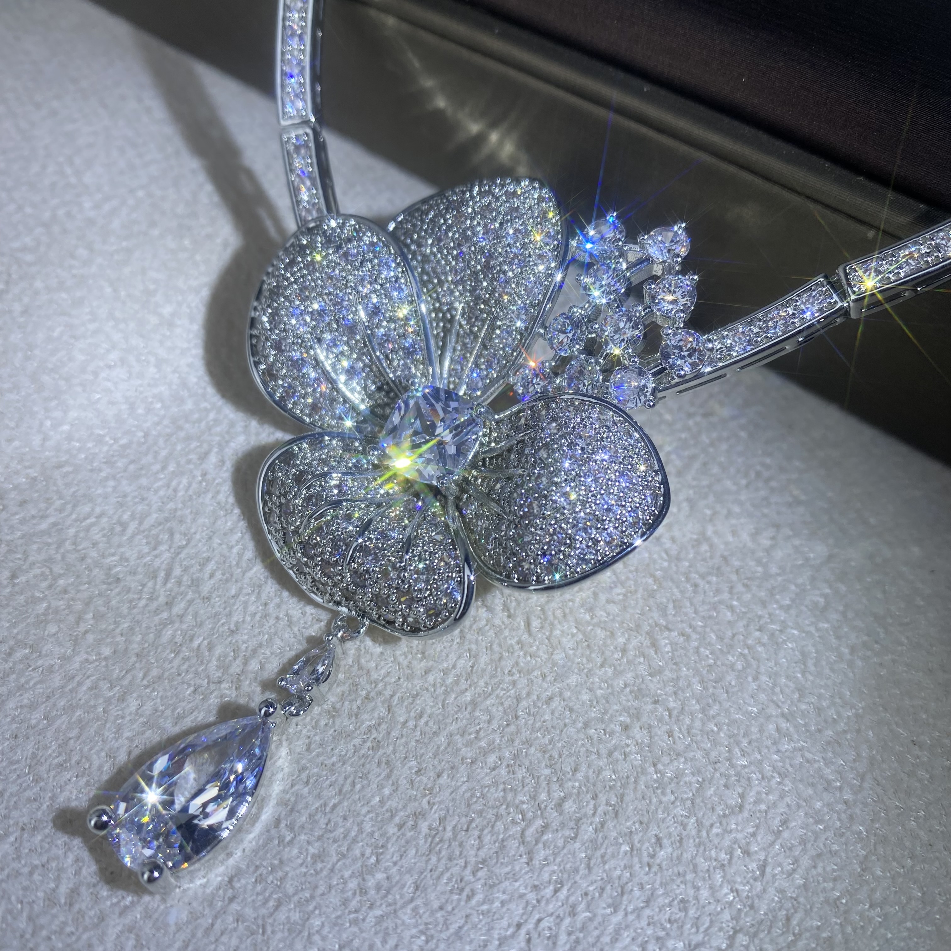 6369【项链】轻奢精品白金色女士项链