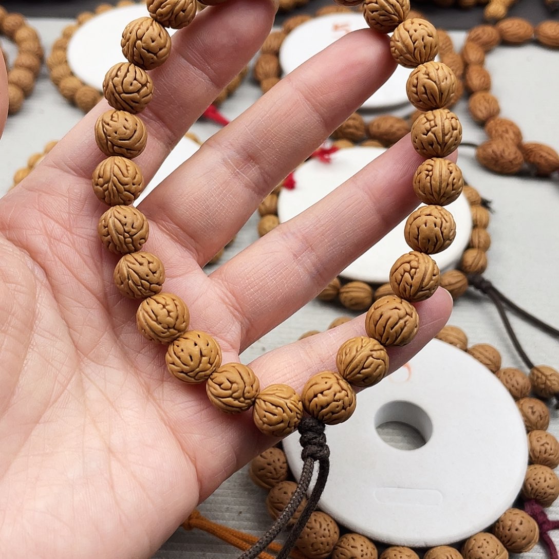 去***二核桃手串/手链10.8尺寸野生桃核手持