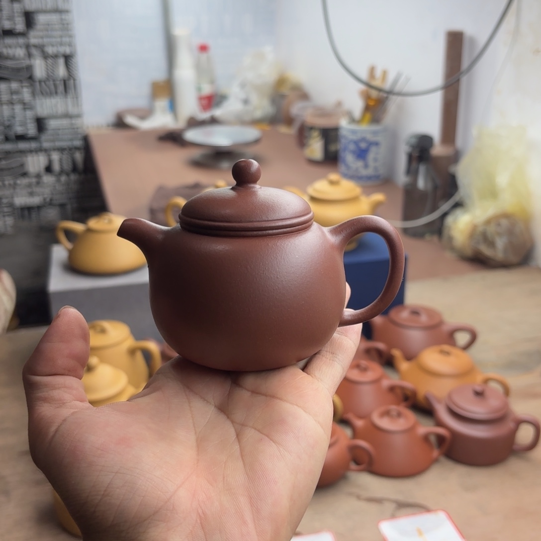 神***子半手工微瑕深井紫泥匏尊200cc