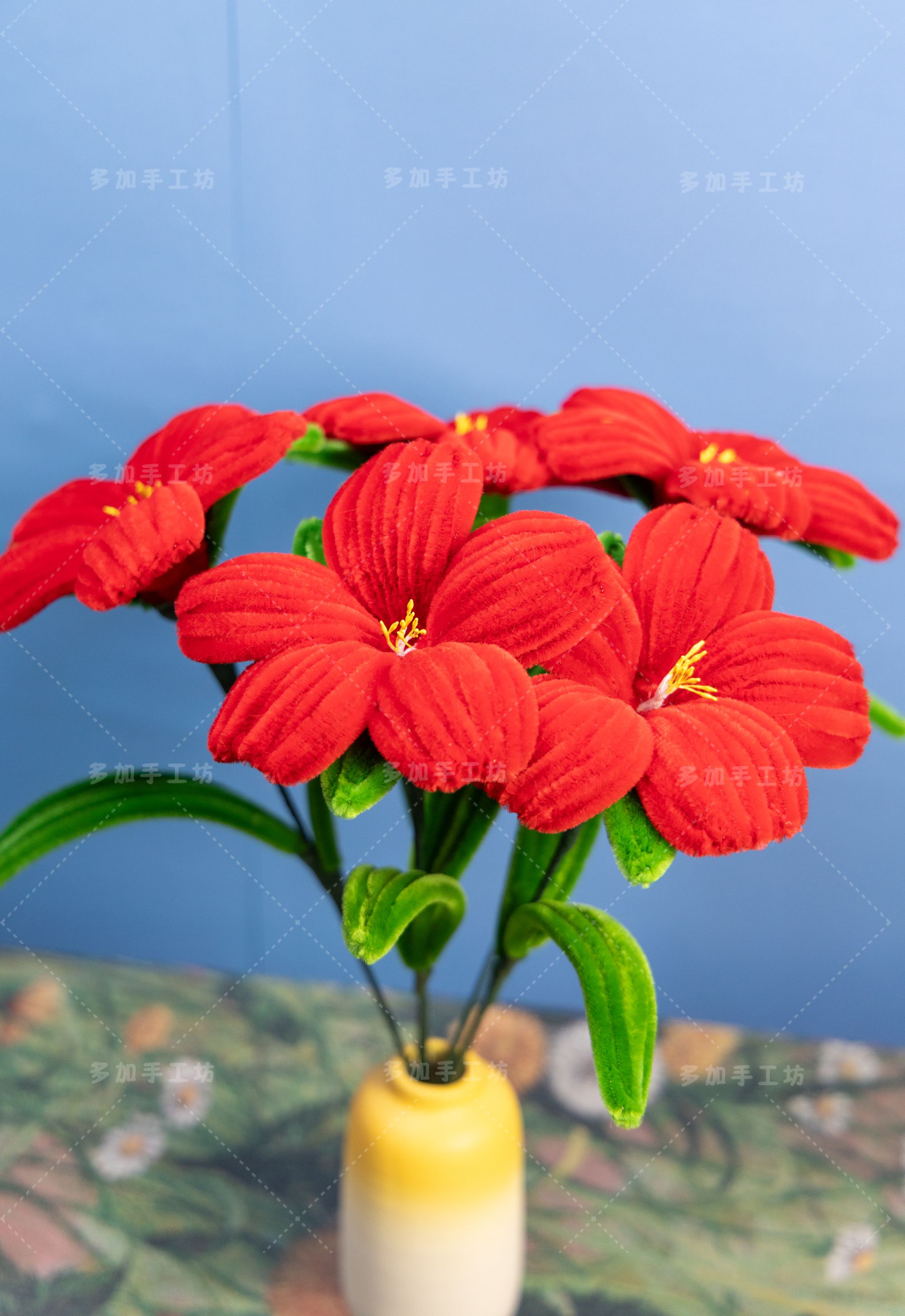 【成品】扭棒花束diy手工自制扶桑花/朱槿男朋友礼物情人节教师节