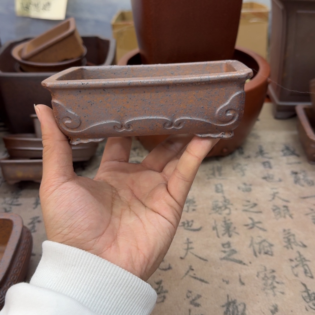 紫砂花盆2号宜兴紫砂正品13x8.5x3.5