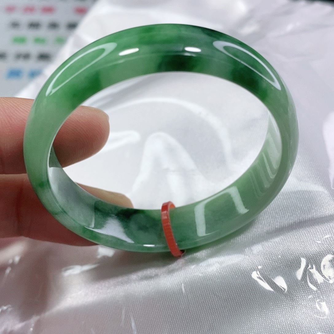 翡翠手镯未镶嵌45圈口童镯