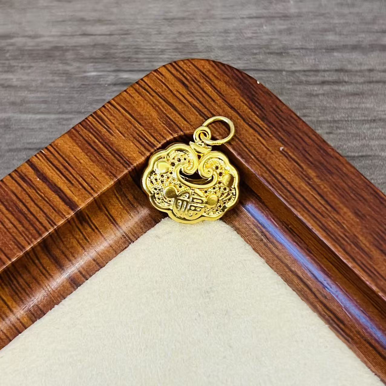 黄金足金999小福锁首饰配件DP1578-0500