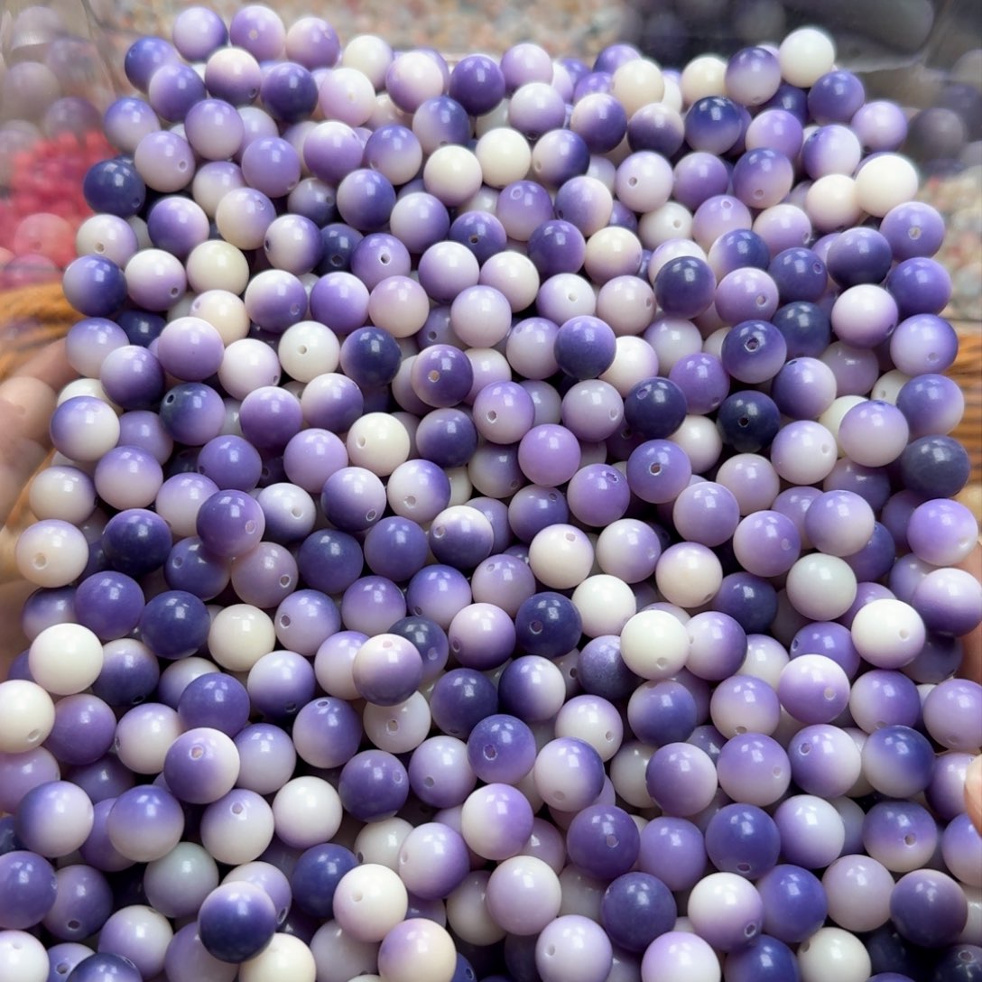 菩提根/象牙果吊坠50颗黛紫飘12圆