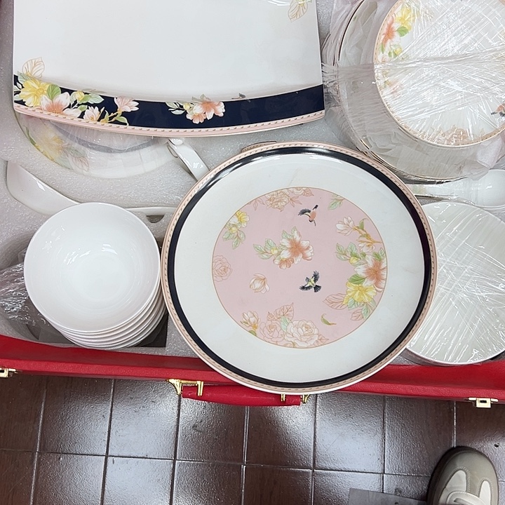 〆***➹搪瓷花照月夕套装50件带礼盒