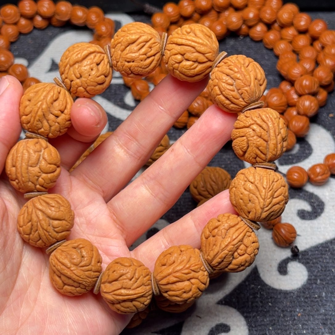 桃核手串龙纹龙珠20