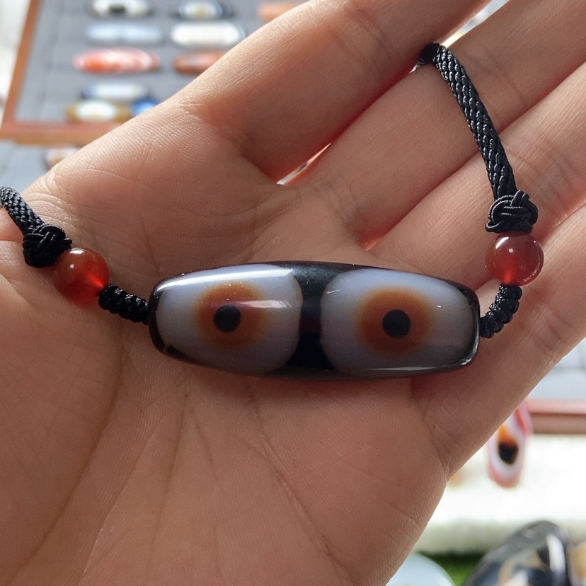 【闪购商品】玛瑙/玉髓颈饰未镶嵌三眼