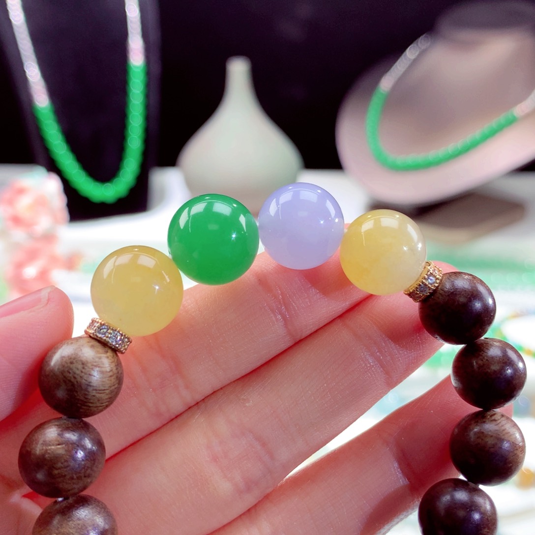 翡翠手链未镶嵌卡12.5mm