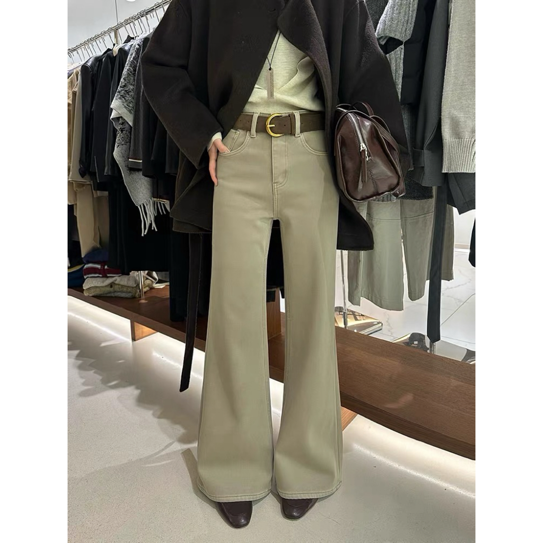 09995 L裤长97 简约时尚保暖牛仔裤