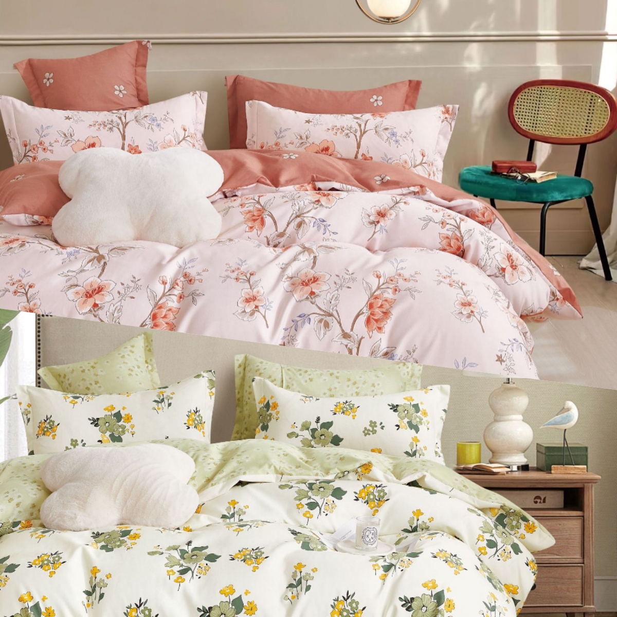 2米被罩【买一送一】新号山谷花间+送绵绵高支高密水洗斜纹棉被罩