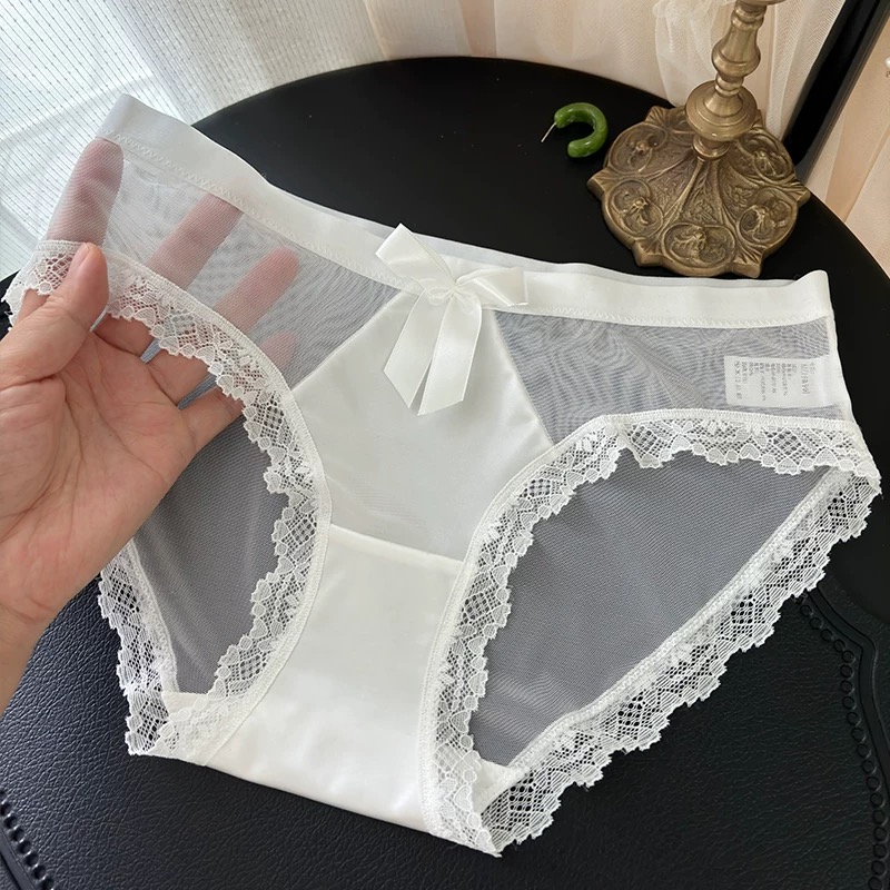 Mimi Angel春夏新款法式舒适性感蕾丝透气镂空大码内裤女士无痕