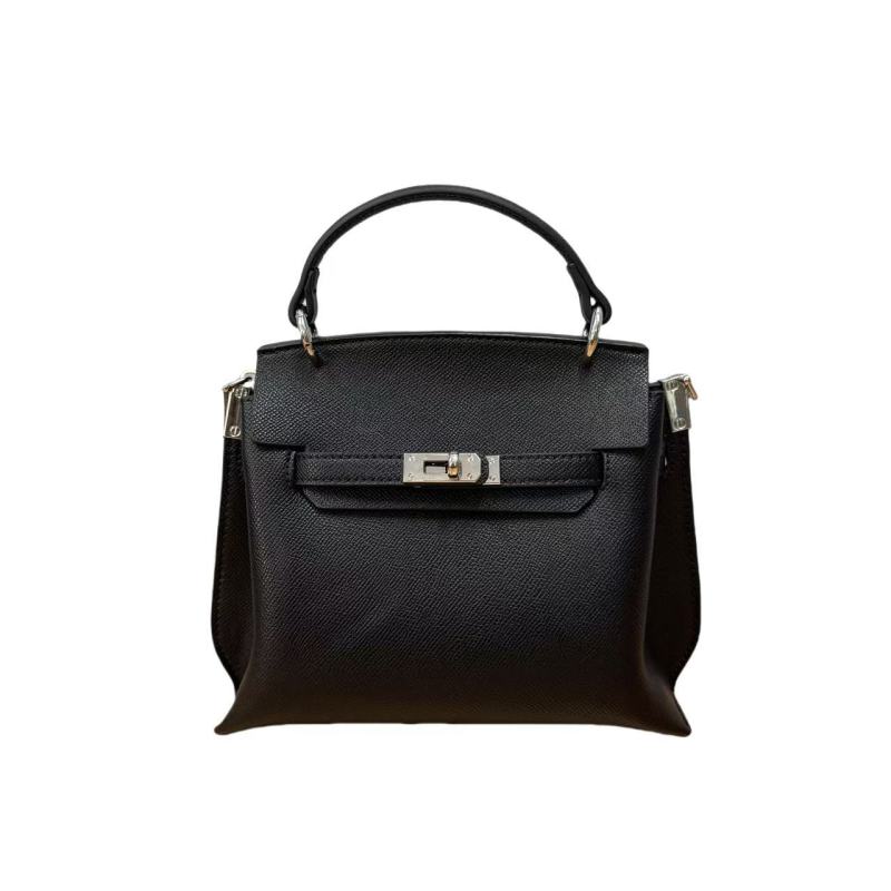 【广州特特】QYX-81397-黑色时尚经典通勤拼色女士百搭中号肩包