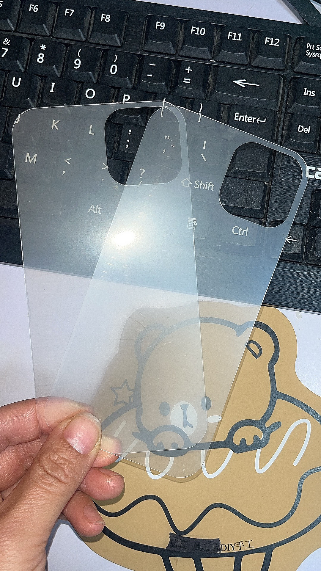 苹果iphone手机壳背卡背卡卡片可爱手工