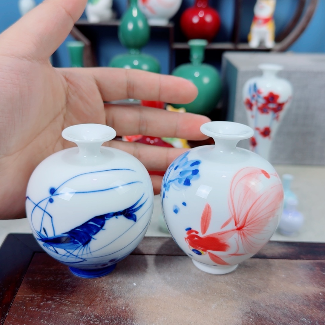 陶瓷手工小花器摆件