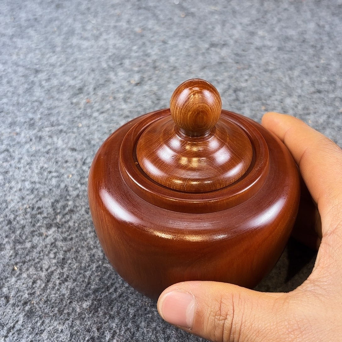 崖柏黑骨糖心茶叶罐高品