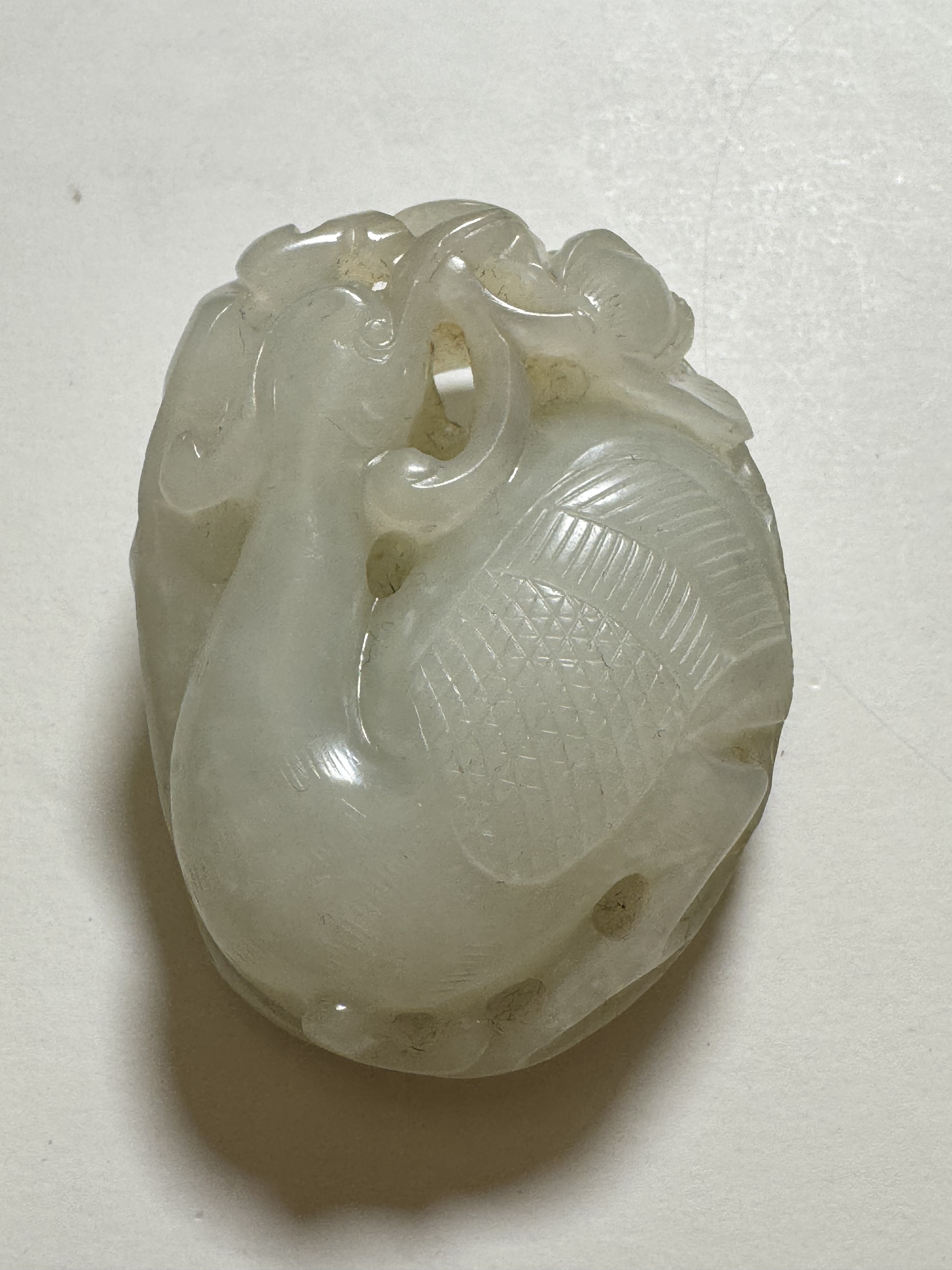和田白玉玉鹅玉坠