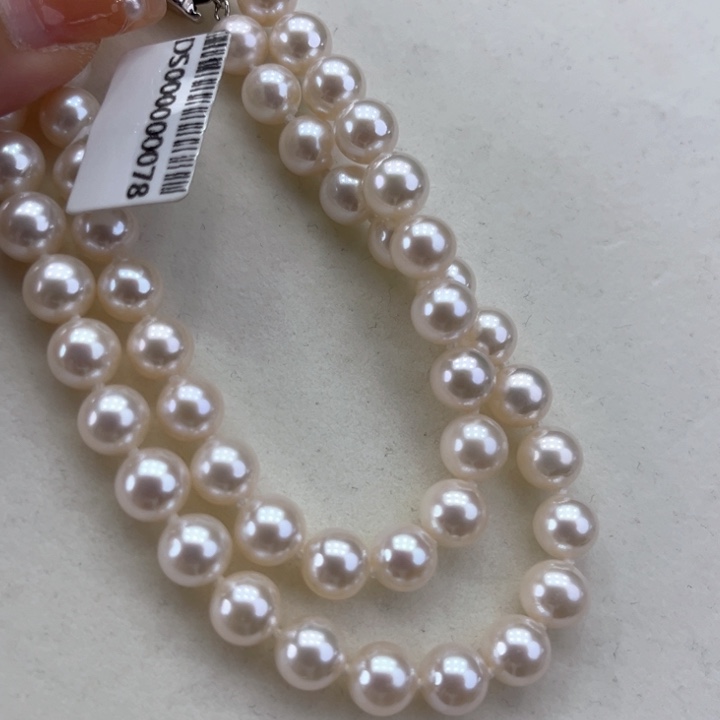 淡水珍珠颈饰银S925镶嵌8➕极光炫彩高品