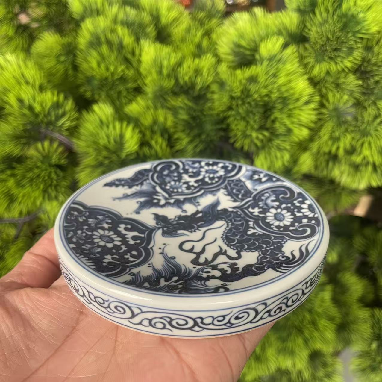 青花穿花龙-盖质  10.5cm-AA1415