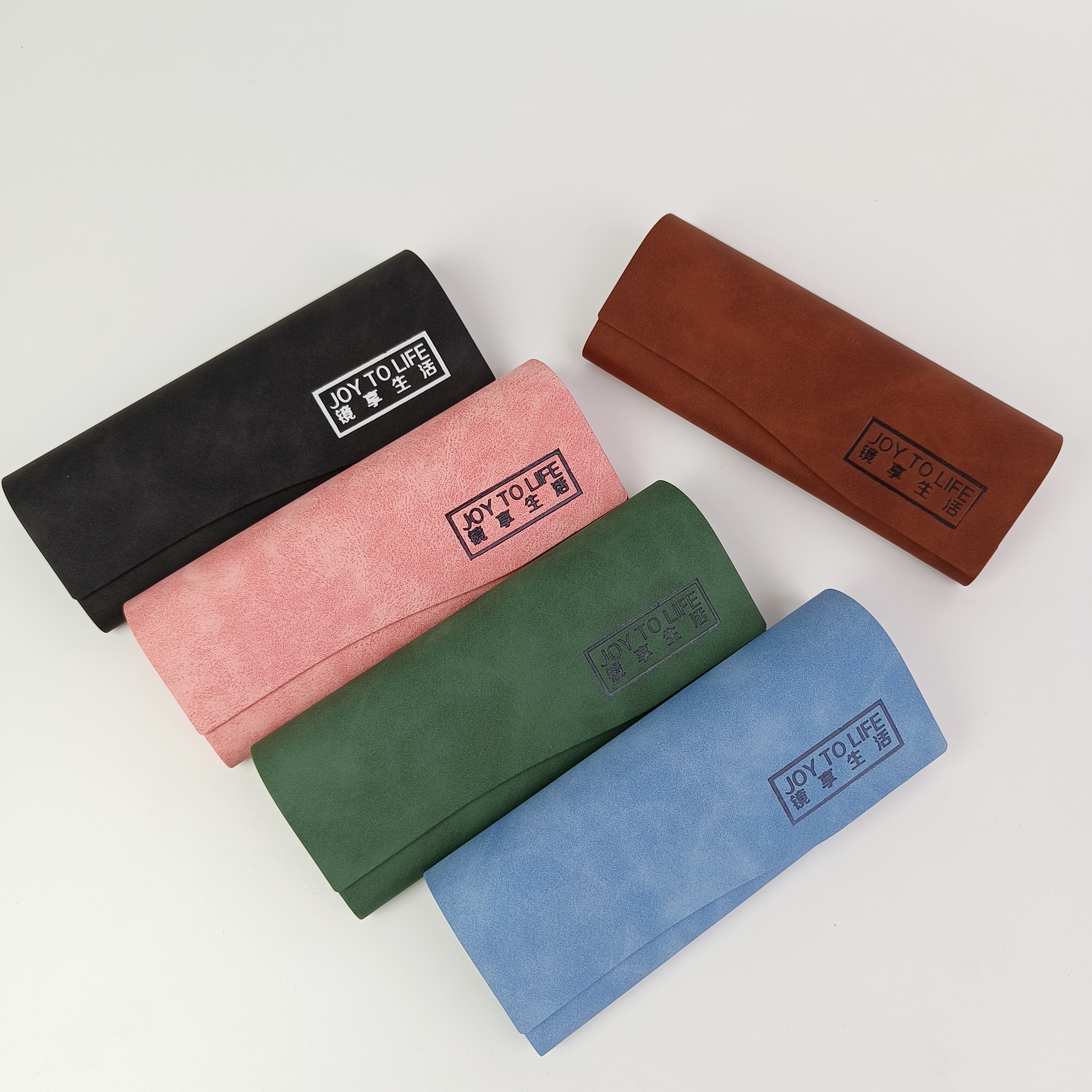 工厂批发纯手工男女近视眼镜盒太阳镜墨镜收纳盒可定制LOGO图案