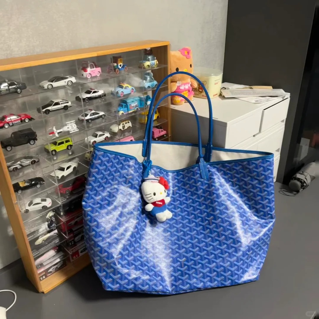 99新 Goyard 【文子姐专属】A026/蓝色大号购物袋/FB