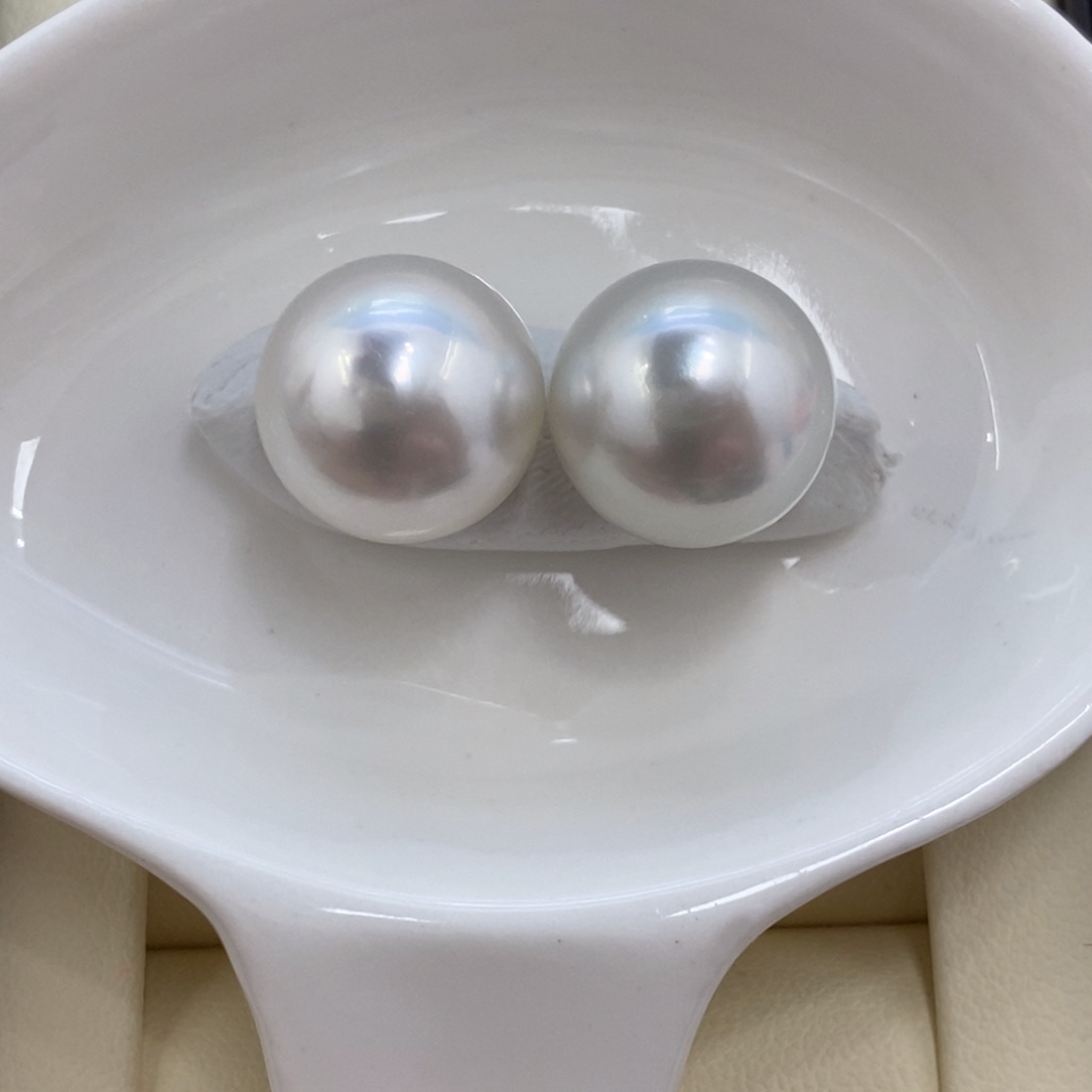 未镶嵌耳饰海水珍珠13-14