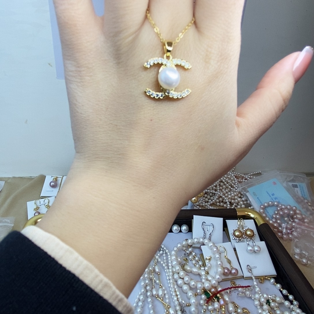 颈饰淡水珍珠合金