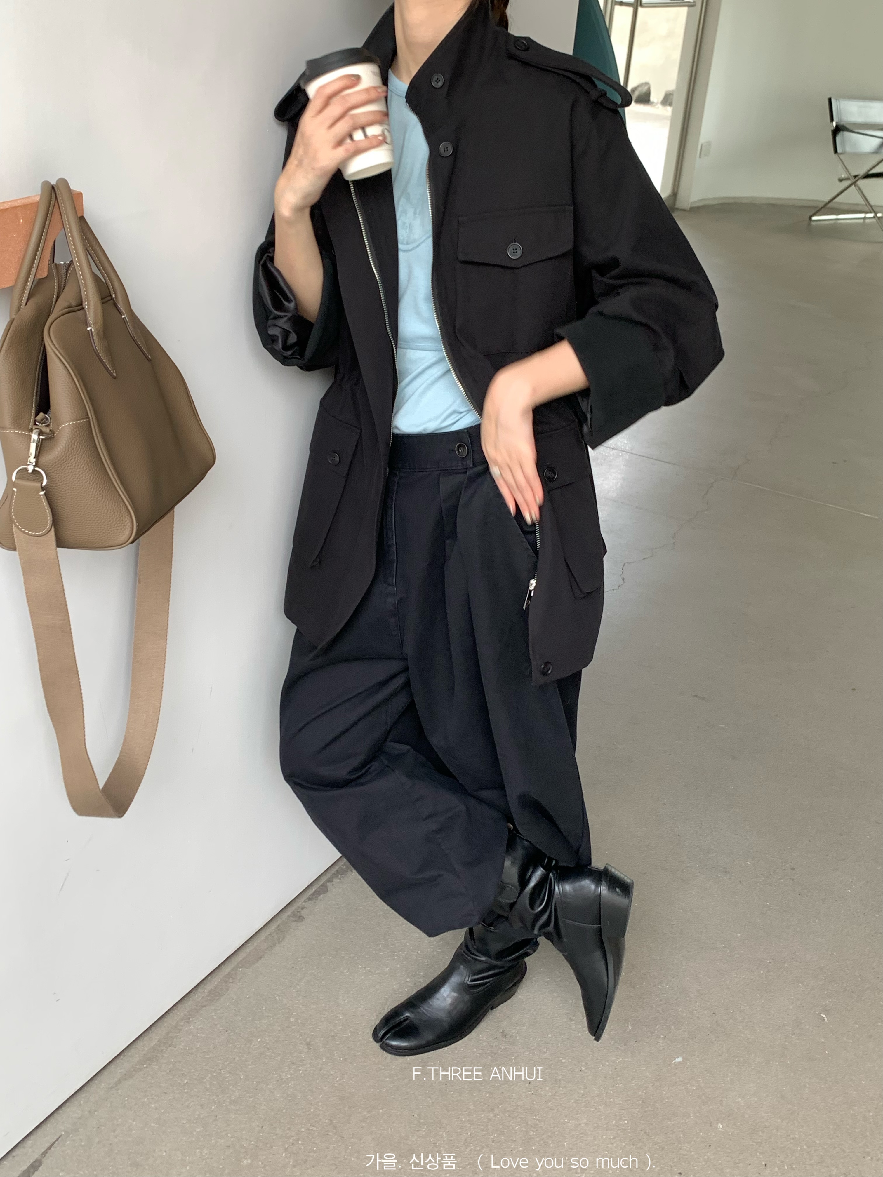 （福福）三姐妹（15922#）时尚韩系工装外套kc