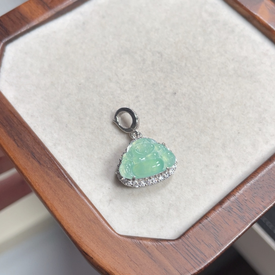 翡翠吊坠(不含链)银S925镶嵌8699