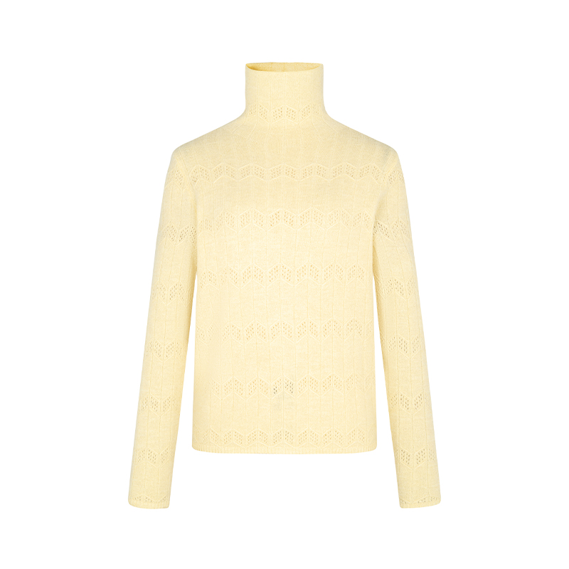 【直播专属】商场同款新品提花镂空绵羊毛针织衫NDY10B34705