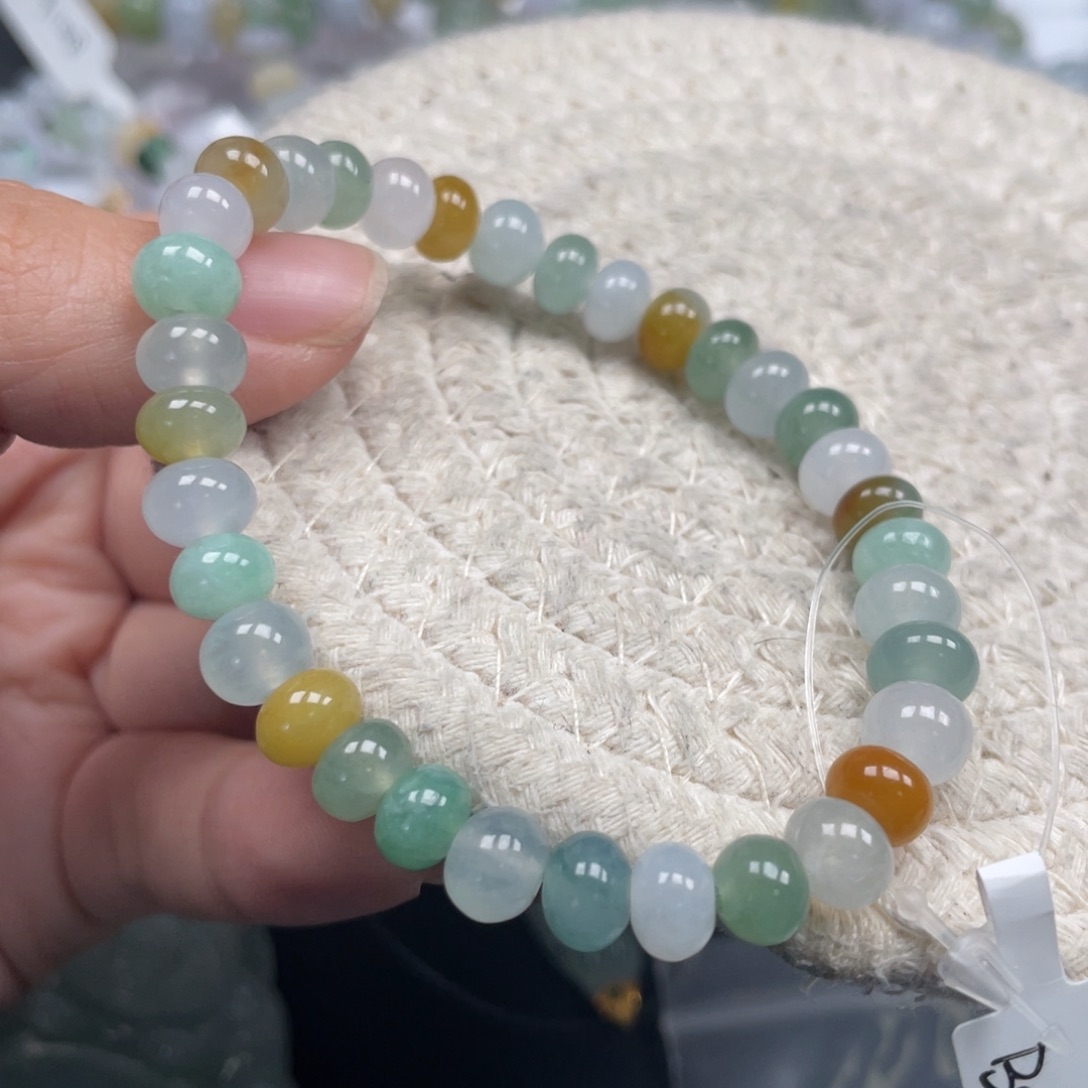 翡翠未镶嵌手链天然A货缅甸翡翠7.3