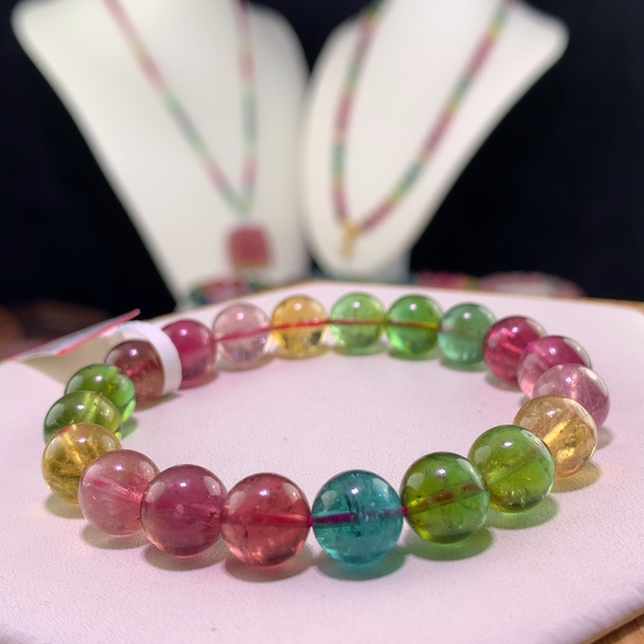 双色碧玺手链未镶嵌