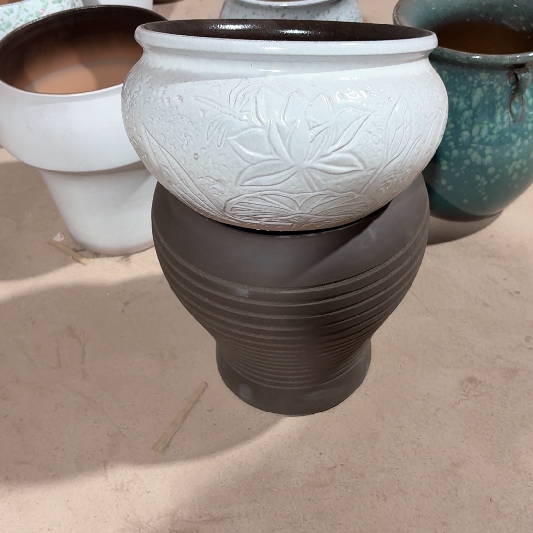 紫砂花盆口25高15一个