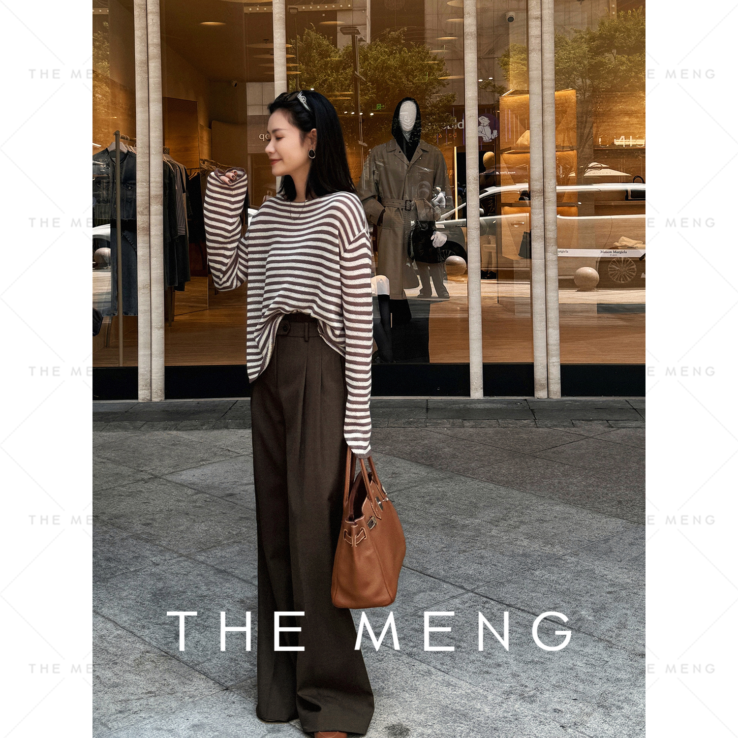 梨子【威尼斯】绵羊毛直筒舒适时尚阔腿休闲裤#M243P0092