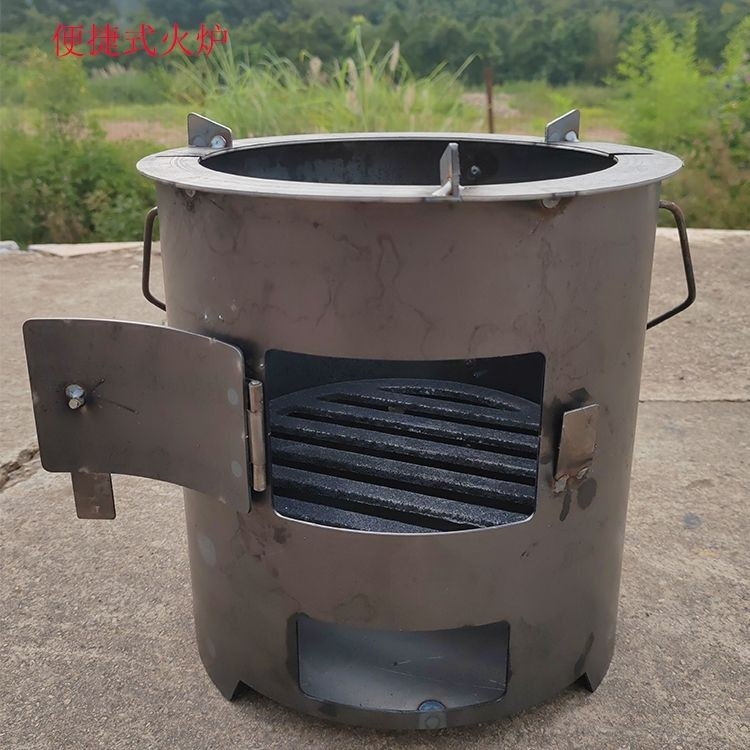 农村柴火灶家用烧木柴移动灶台大锅台新式户外柴火炉野营地锅炉子