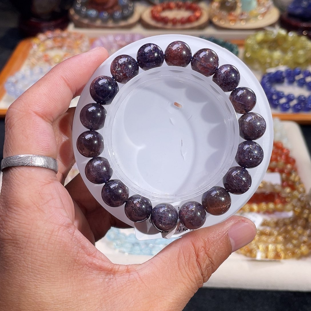 未镶嵌堇青石手链星空血堇青10.7mm