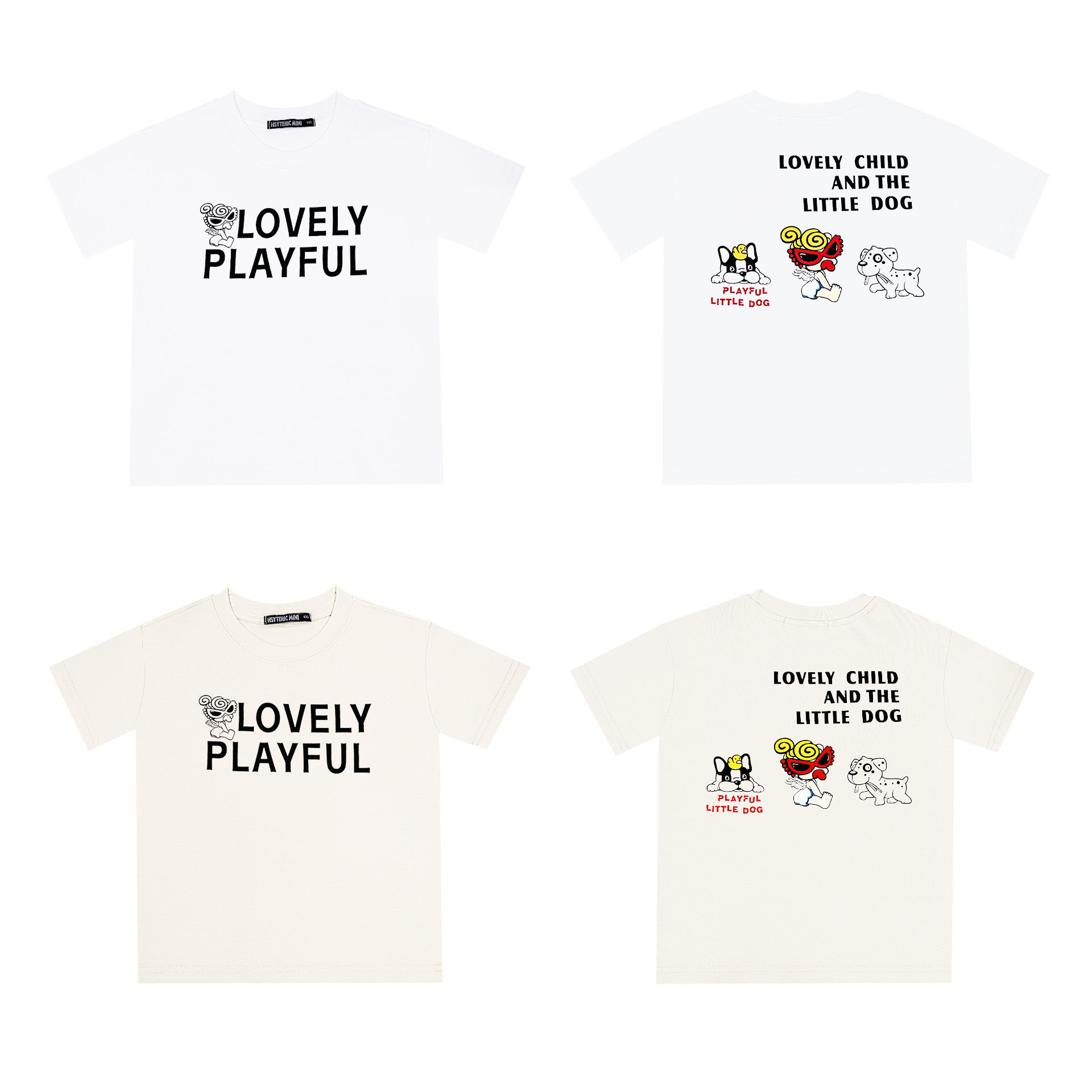 4143【天使法斗】宽松儿童亲子短袖