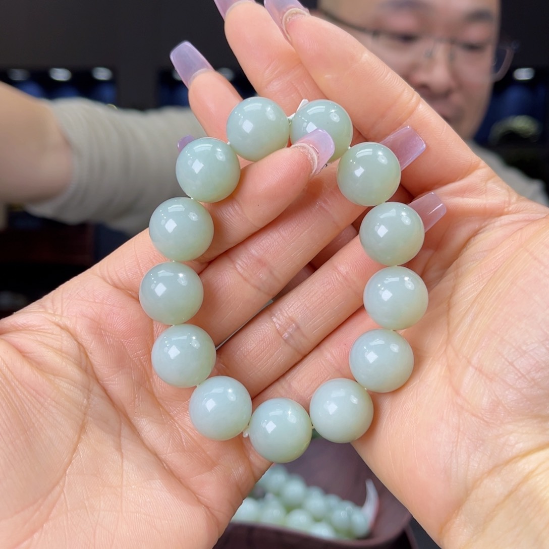 未镶嵌手串和田玉天然和田玉新疆且末天空蓝料16